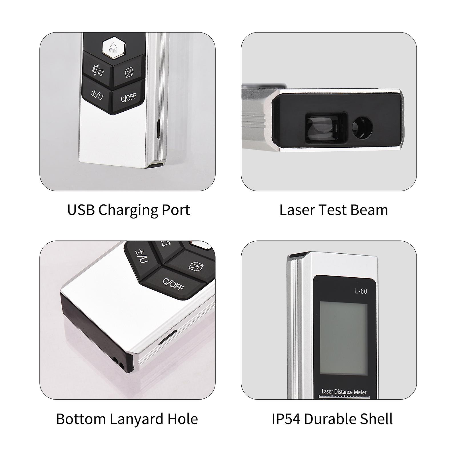 Laser Distance Measure， Usb Charging Cable， English Manual