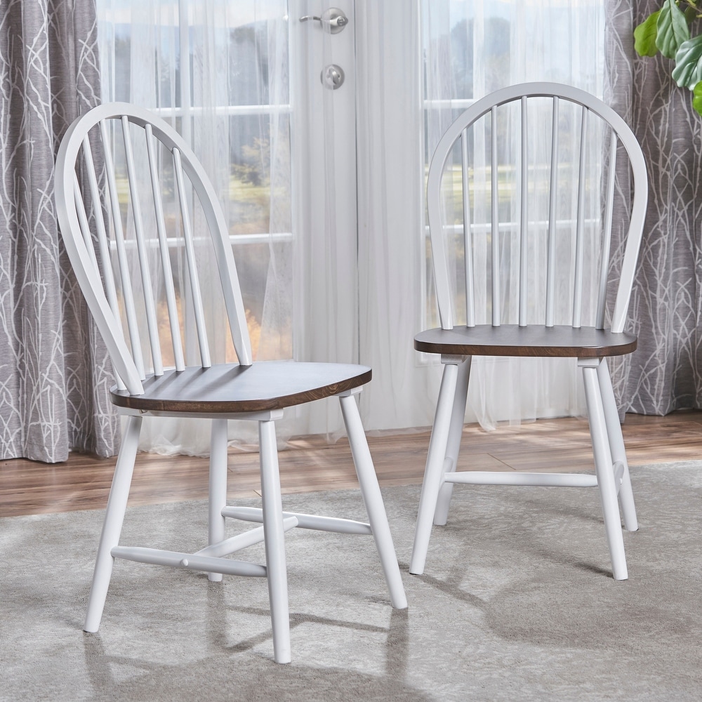 Declan Farmhouse High Back Spindle Dining Chairs (Set of 2) by Christopher Knight Home