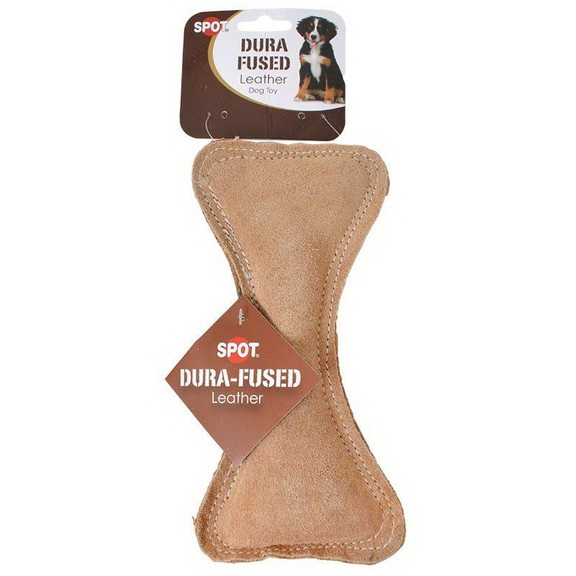 Spot Dura Fused Leather Bone Dog Toy  9 Long  443...