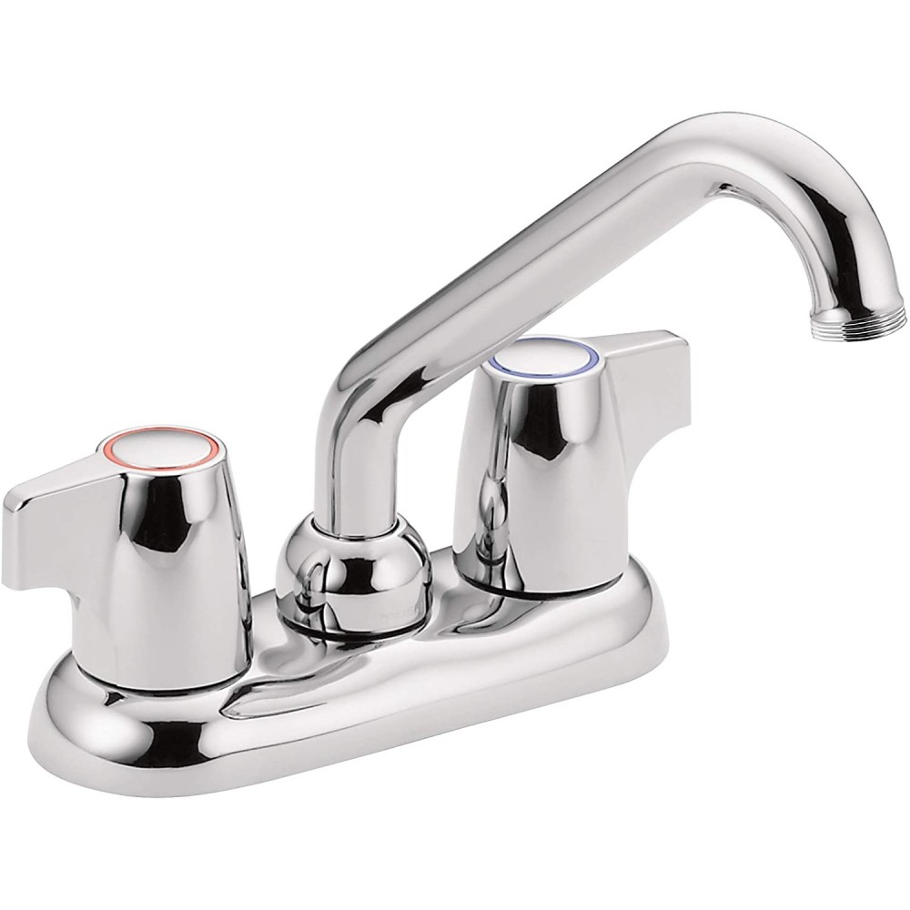 Moen Chateau Utility Laundry Faucet Chrome 2 Handle 4 Low Arc