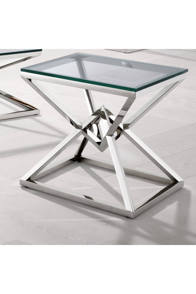 Stainless Steel Side Table  Eichholtz Connor   Contemporary   Side Tables And End Tables   by Oroa   Distinctive Furniture  Houzz