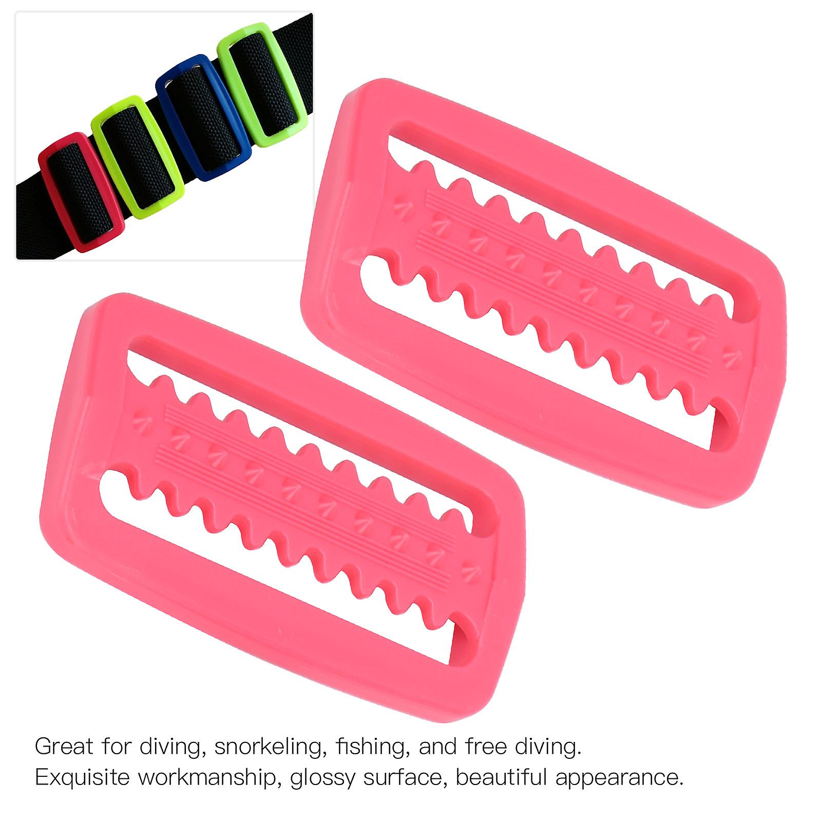 2 Pcs Dive Weight Belt Buckle， Durable Plastic Snorke Weight Belt Buckle Diving Belt Accessory With Gear Groove For Keeping Dive Weights[pink]