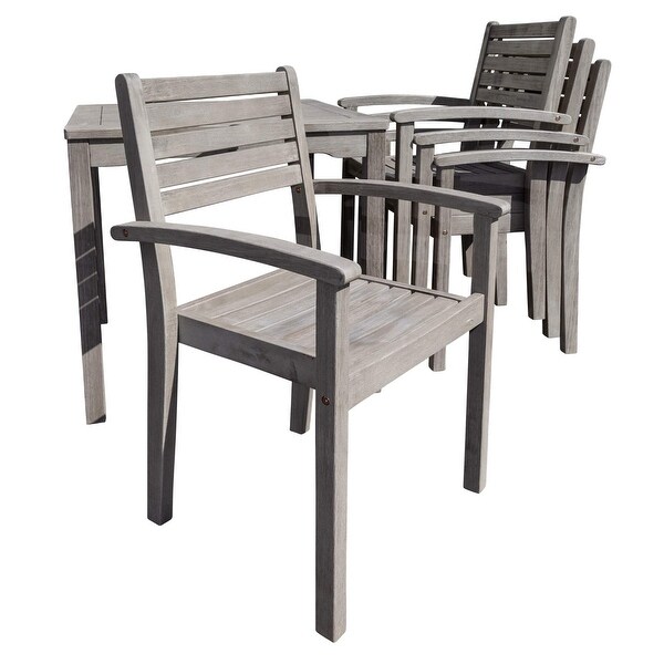 DTY Outdoor Living Leadville 5Piece Eucalyptus Dining Set