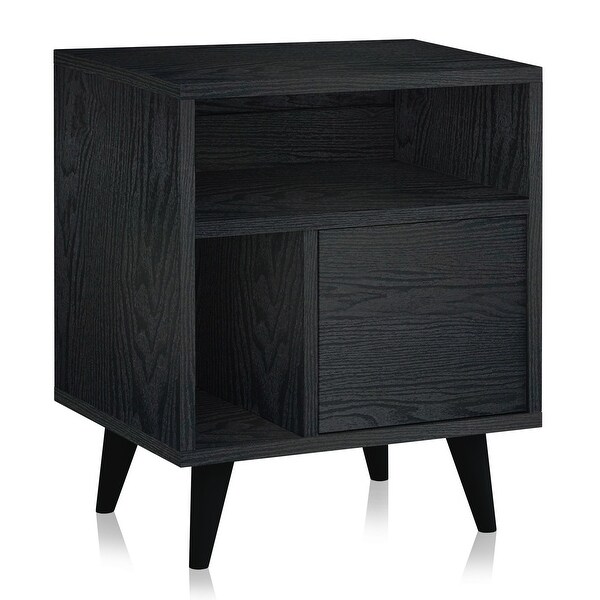 ATHENEE HOME Gramercy Bedside Table - Nightstand Endtable Bookcase Storage