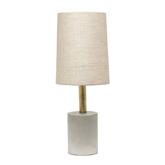 Concrete Table Lamp With Linen Shade Lalia Home