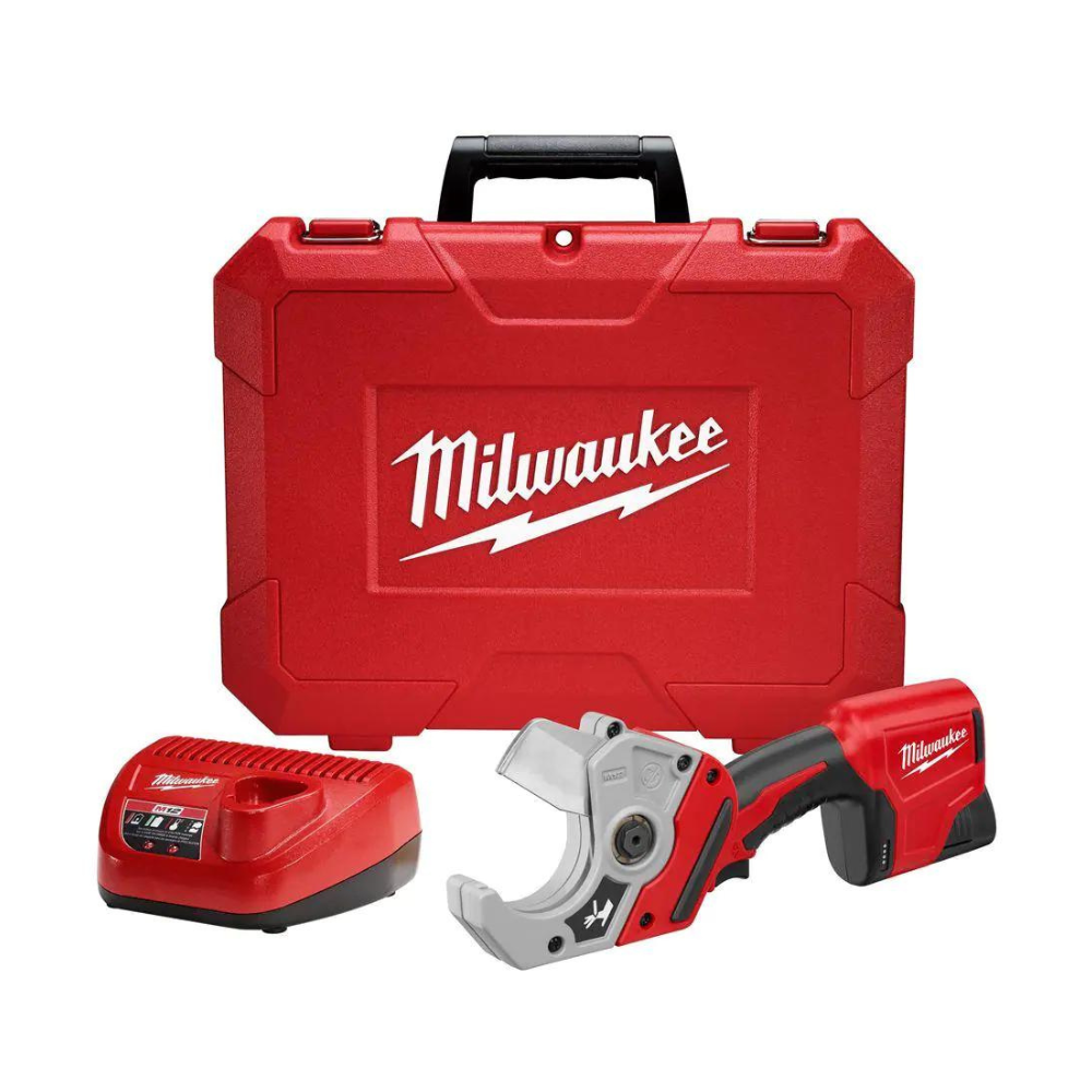 Milwaukee M12 12-Volt Lithium-Ion Cordless PVC Shear Kit With One 1.5 Ah Battery， Charger And Hard Case