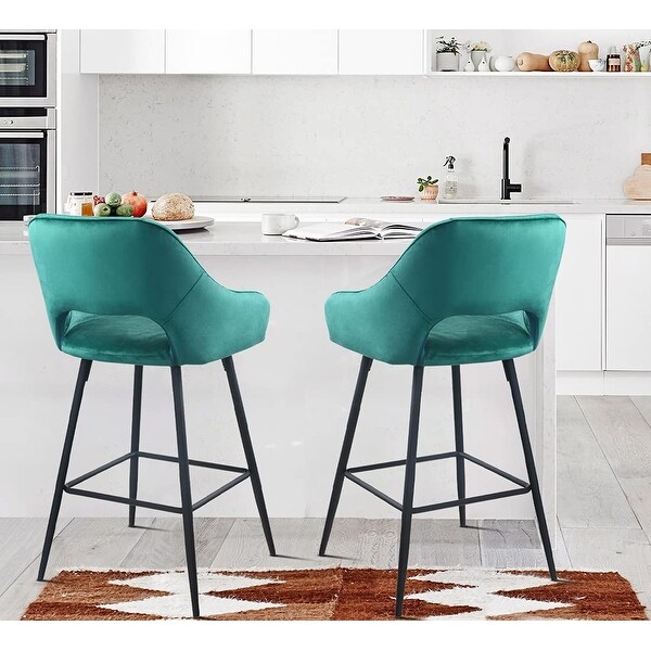 Sicotas Modern Bar Chairs High Dining Chairs (Set of 2) - N/A