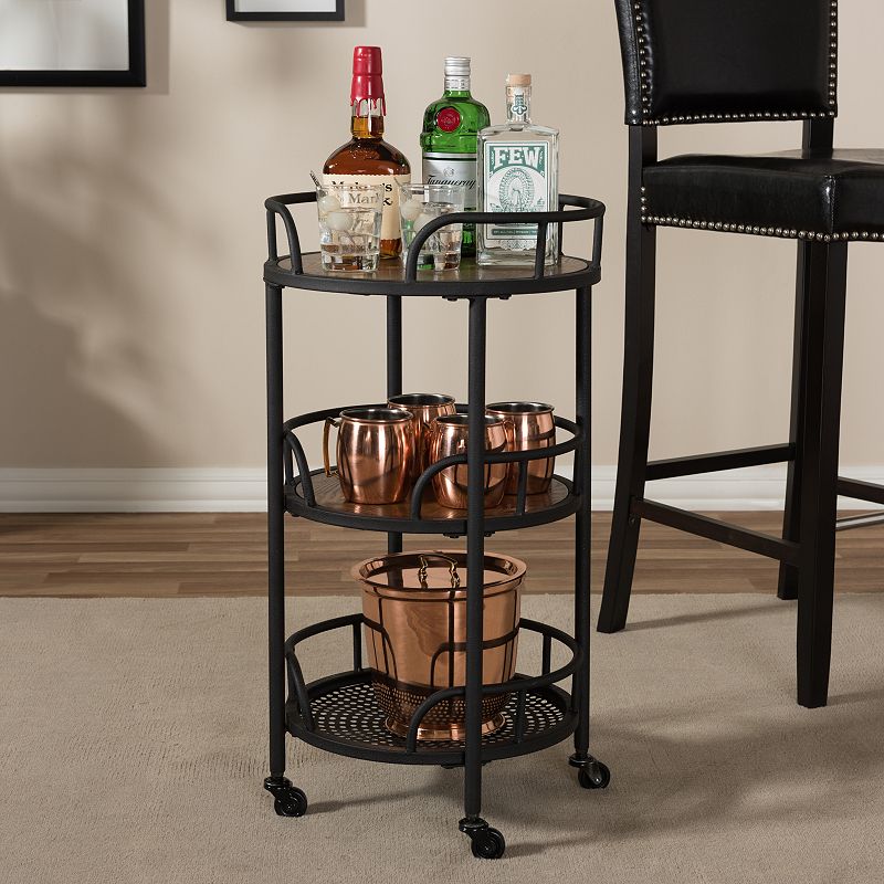 Baxton Studio Bristol Bar Cart