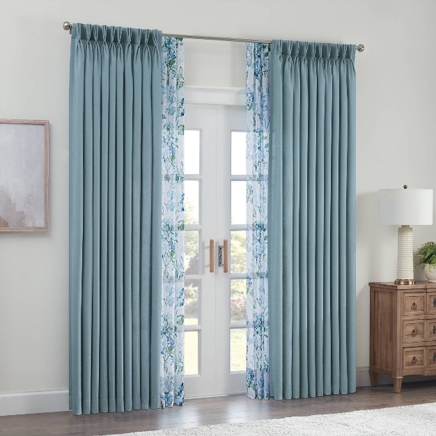 Serendipity 10 Pinch Pleat Light Filtering Curtain Panel Waverly