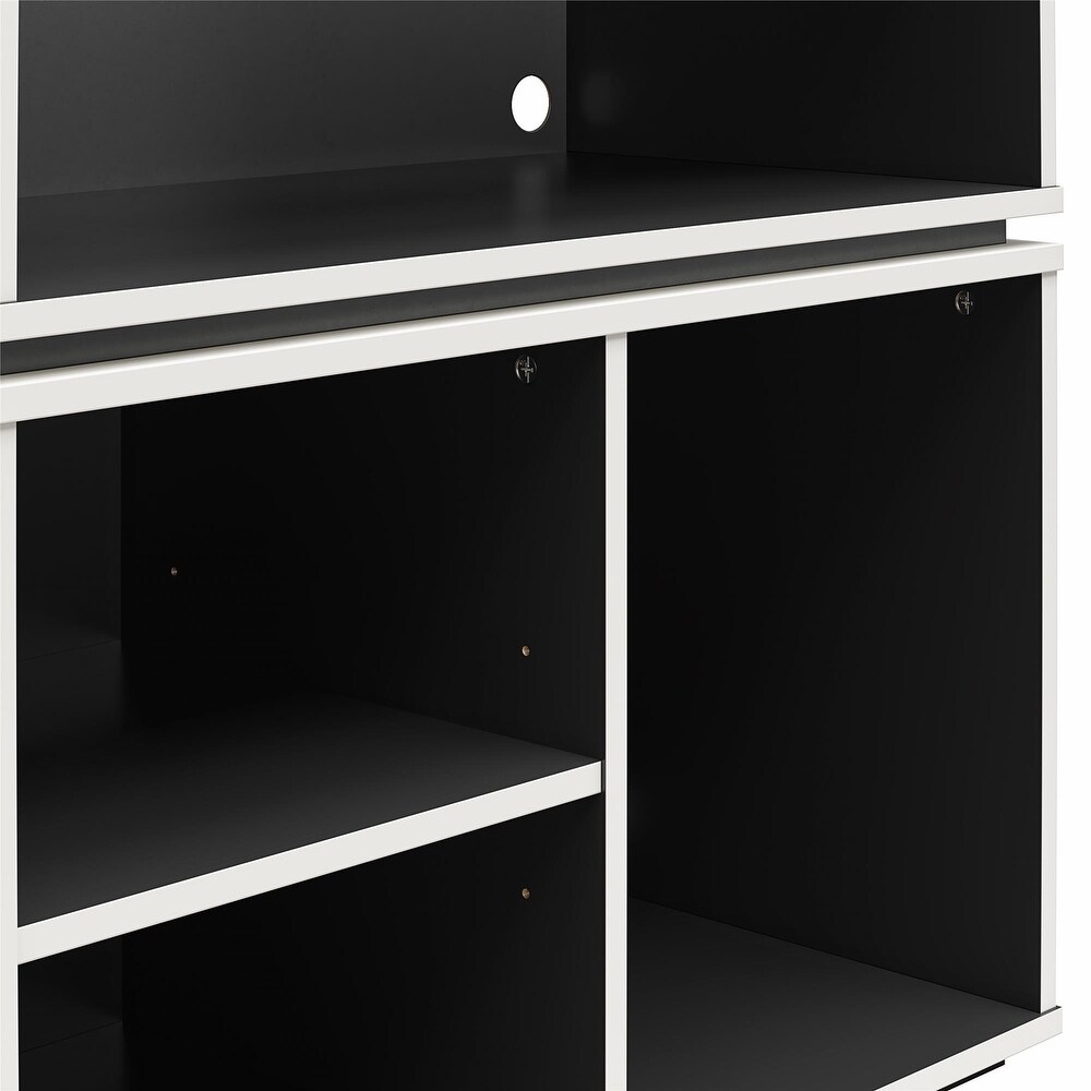 NTense Shadow Gaming   Collectable Display Storage Bookcase  White and Matte Black