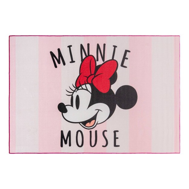 Minnie Mouse Striped Area Kids x27 Rug