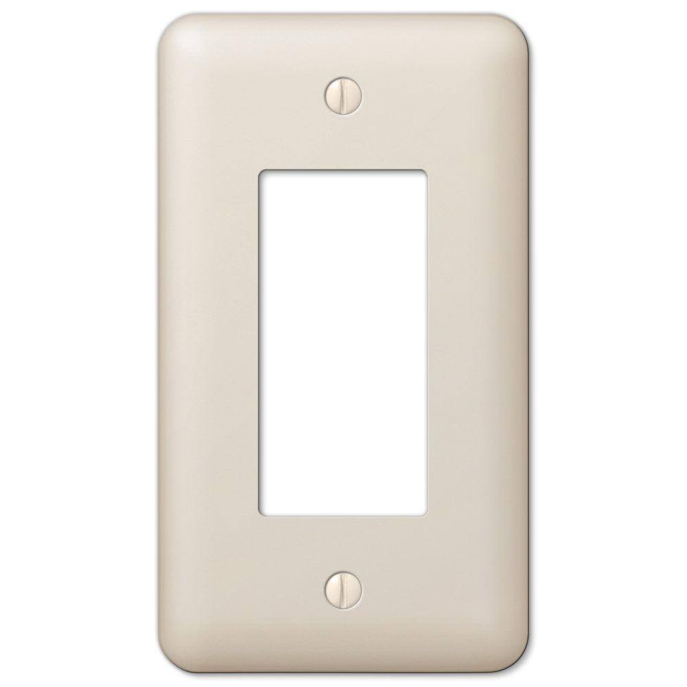 Hampton Bay Declan 1 Gang Rocker Steel Wall Plate - Almond 935RALHB