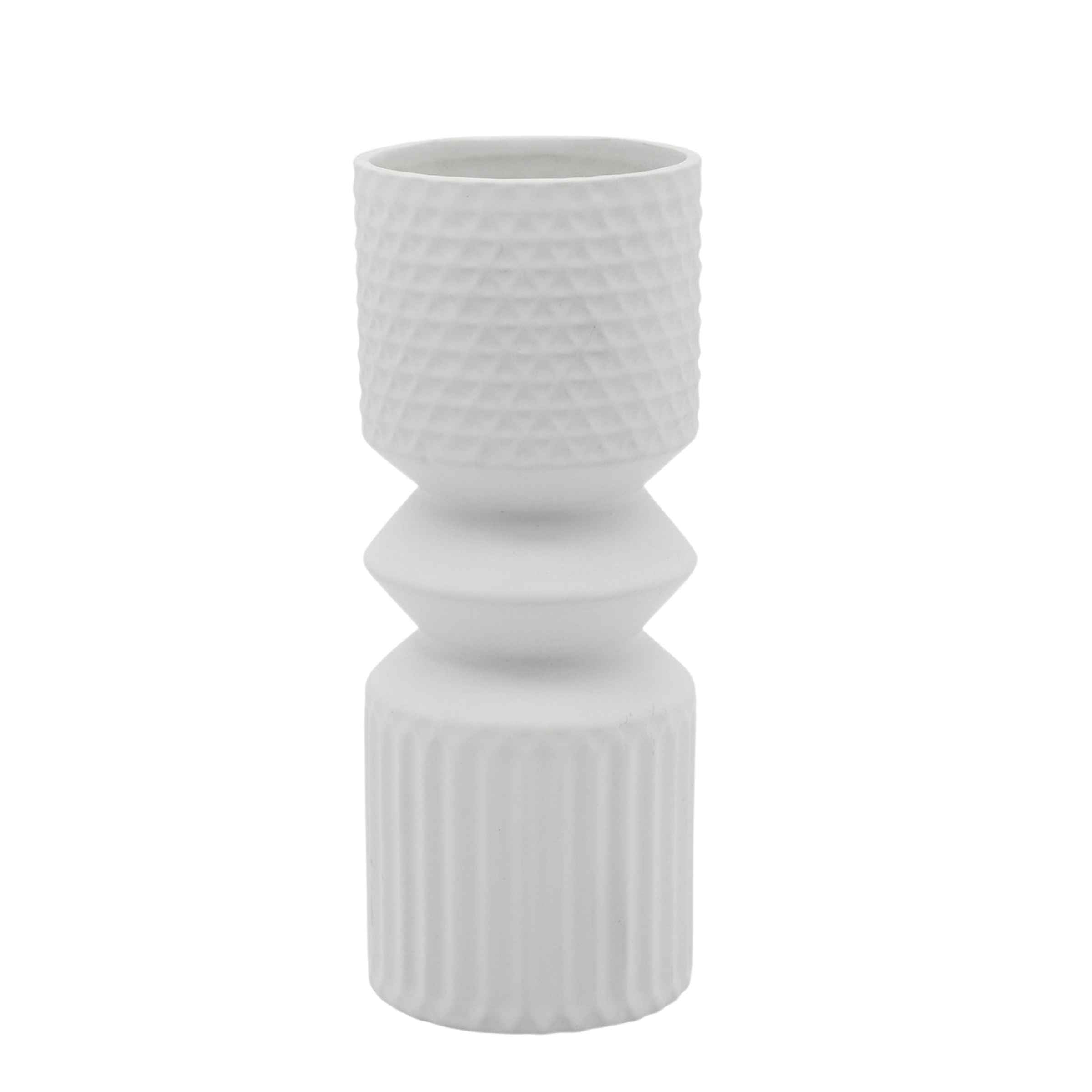 Mallet Ceramic Vase 25 Cm - White 16371-01