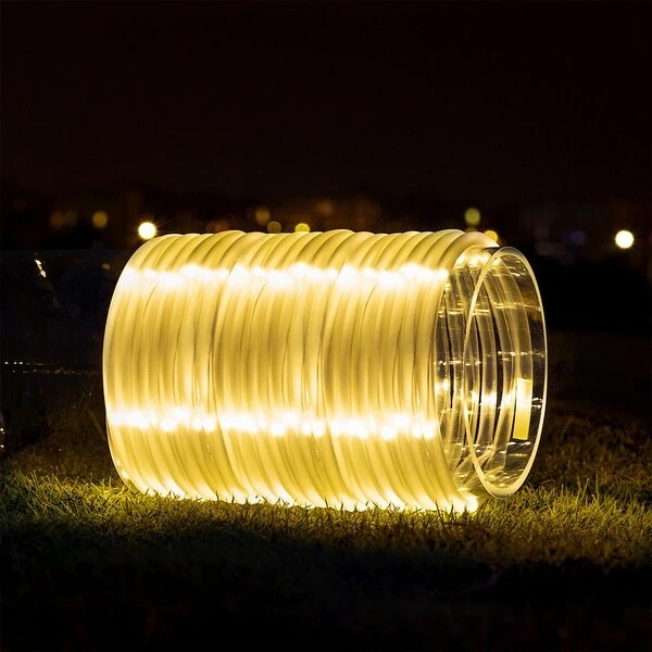 35.7ft 100 LED Solar Powered Rope String Outdoor 2 Pack Fatiry Light - 2 Pack