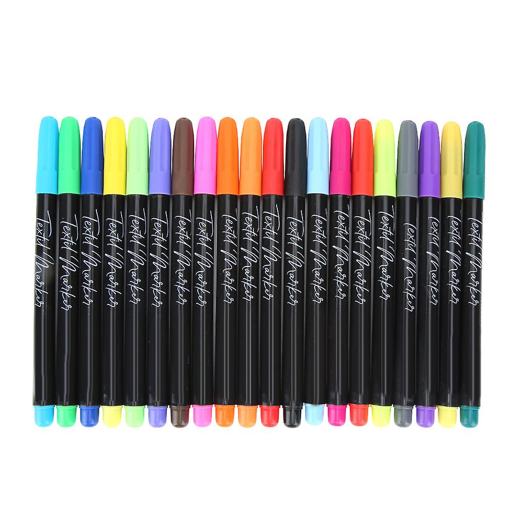 20 Colors Watercolor Pens Fabric T-shirt Marker Pen Artist Diy Painting Brush