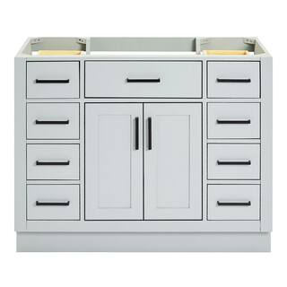 ARIEL Hepburn 42 in. W x 21.5 in. D x 34.5 in. H Bath Vanity Cabinet without Top in Grey T042S-BC-GRY