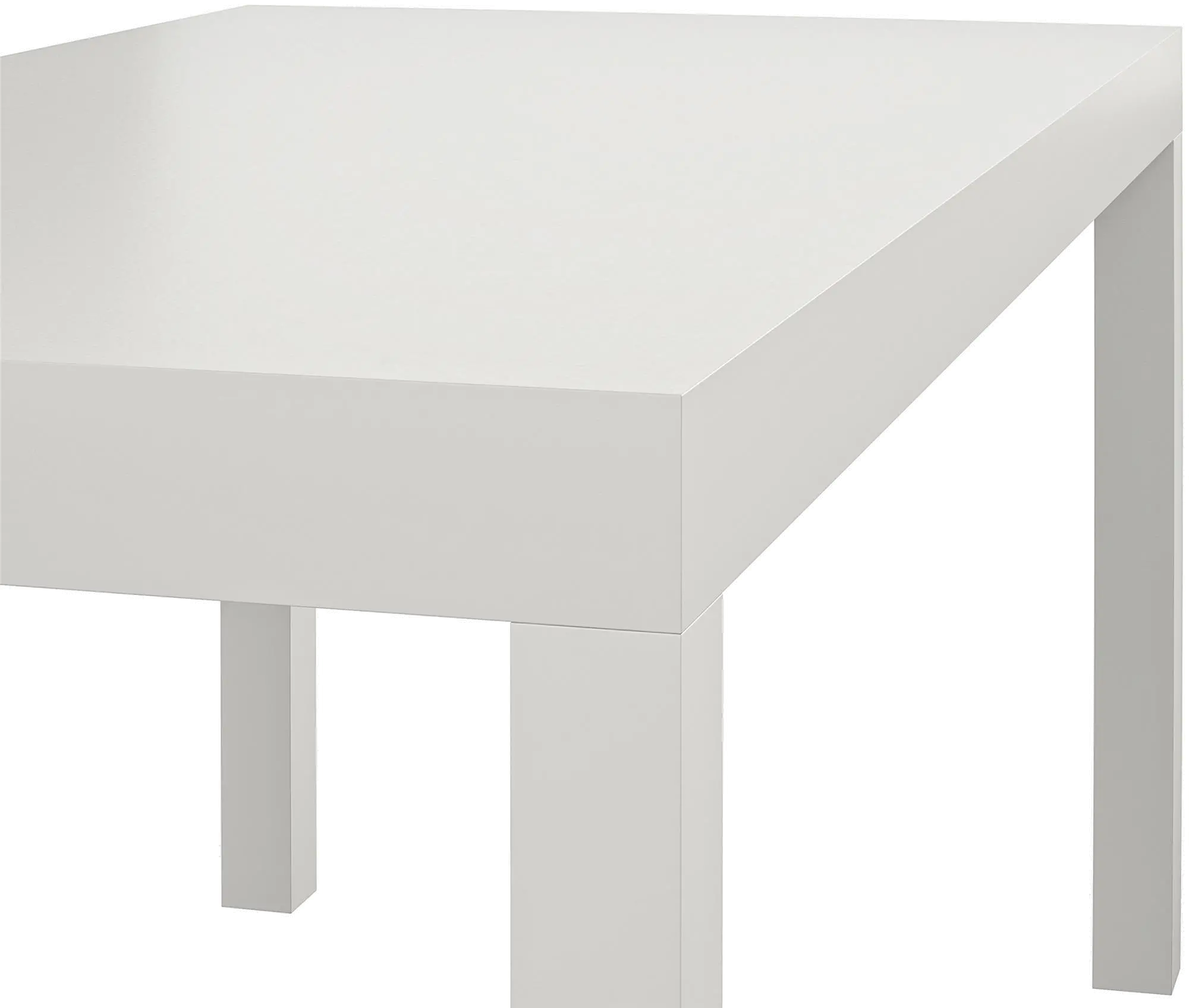 Parsons White Coffee Table