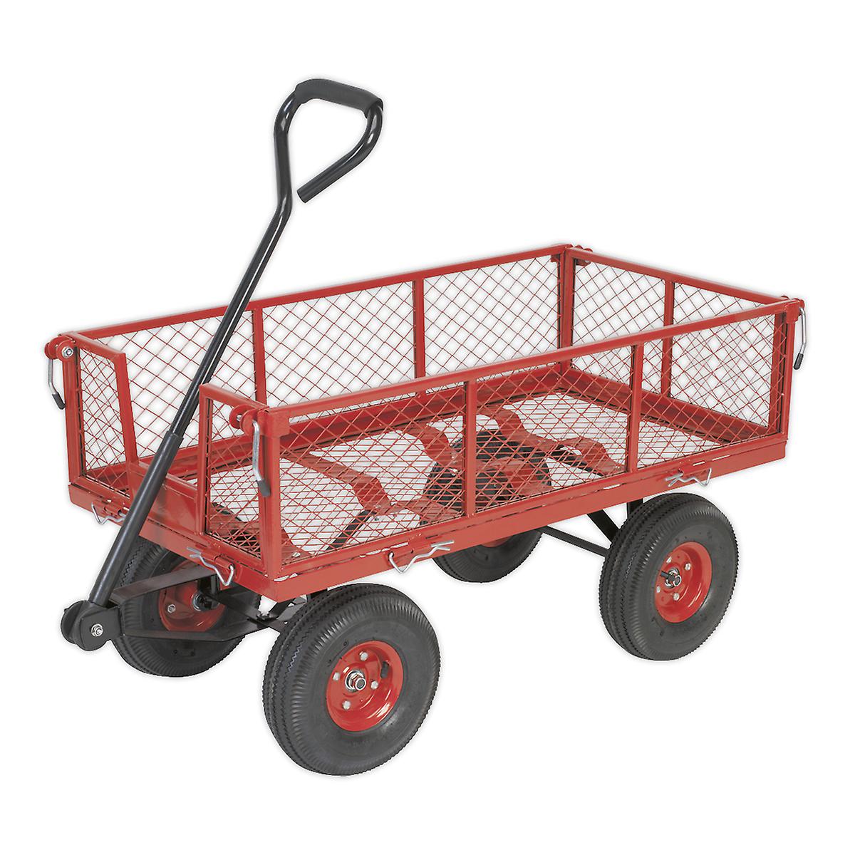 Sealey Cst997 Platform Truck With Removable Sides Pneumatic Tyres 200Kg Capacity