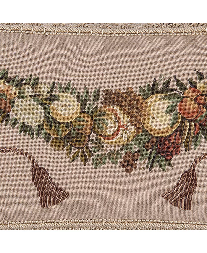 CandF Home 12 x 20 Melons and Grapes Petit Point Throw Pillow