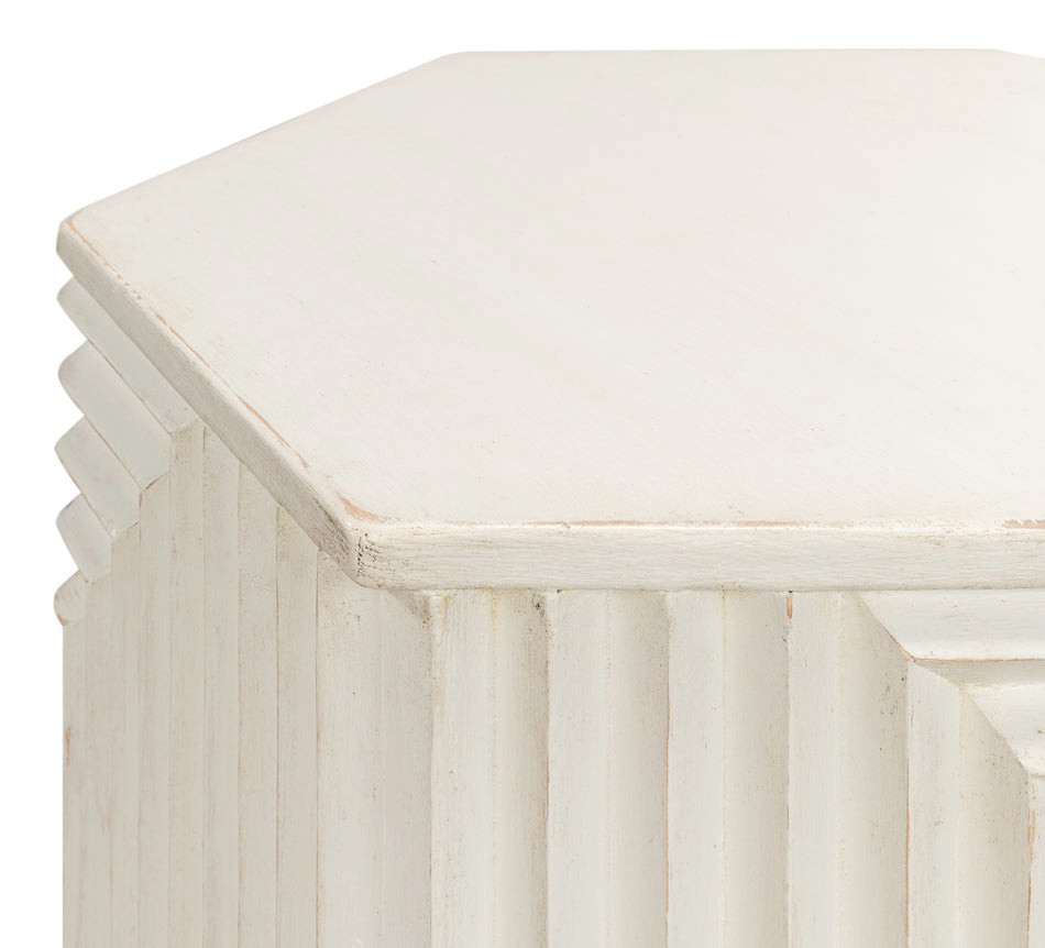 Victor Side Table Antique White   Transitional   Side Tables And End Tables   by Sideboards and Things  Houzz