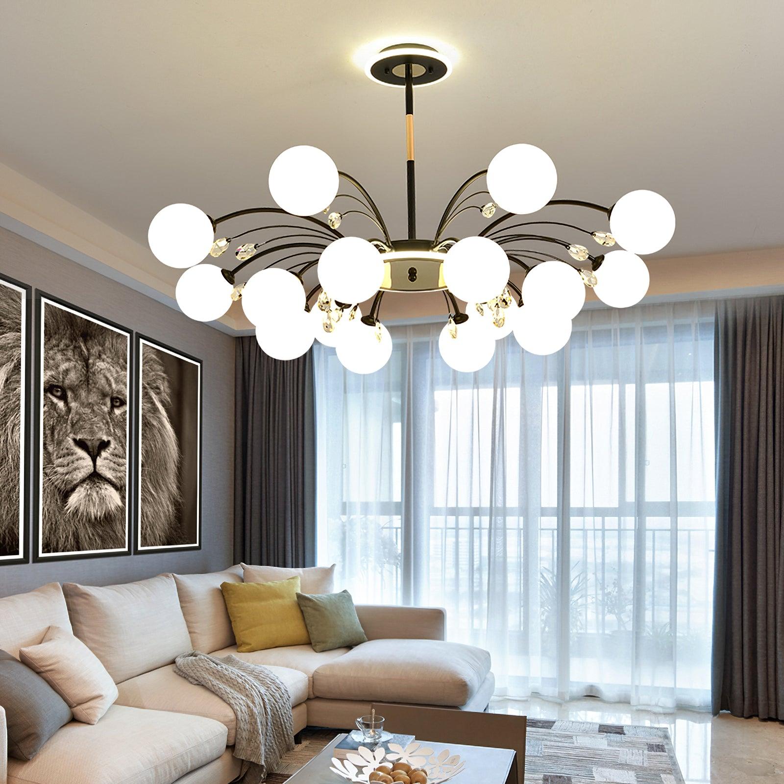 Glamorous Glass Raindrop Chandeliers