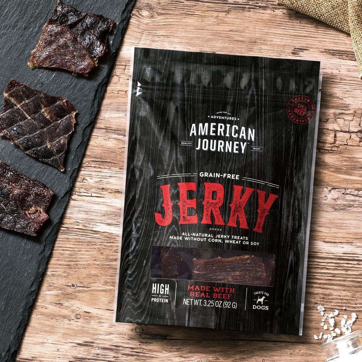 American Journey Beef Jerky Grain-Free Dog Treats