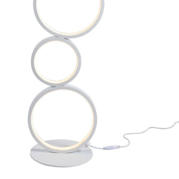 35.5'' White 5 Rings Standing LED Floor Lamp