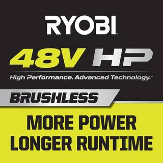 RYOBI 48V Brushless 54 in. 115 Ah Battery Electric Riding Zero Turn Mower RY48140