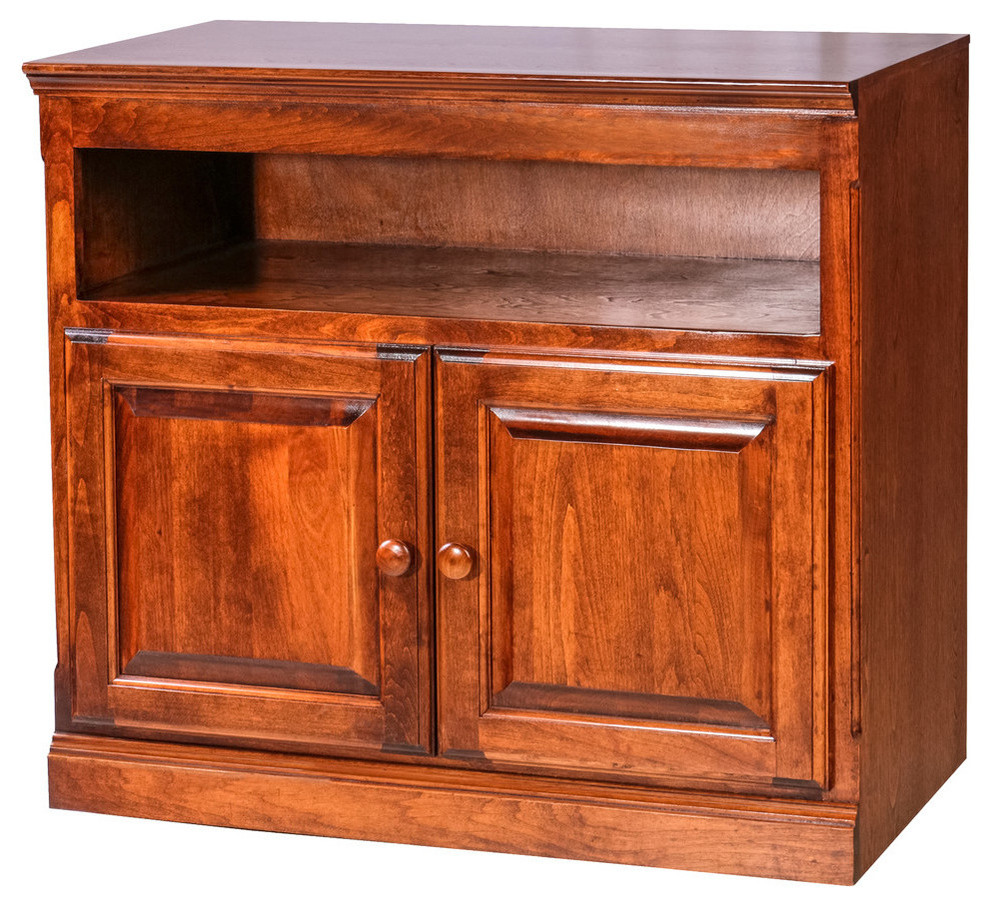 Traditional Alder TV Cart   Entertainment Centers And Tv Stands   by Oak Arizona  Houzz