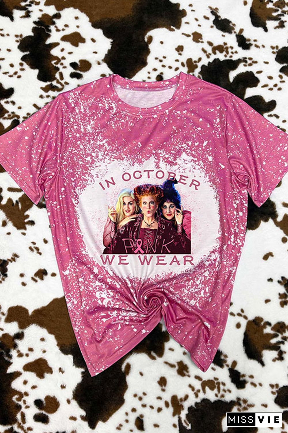 In October We Wear Pink,Hocus Pocus Halloween Graphic Tee Wholesale