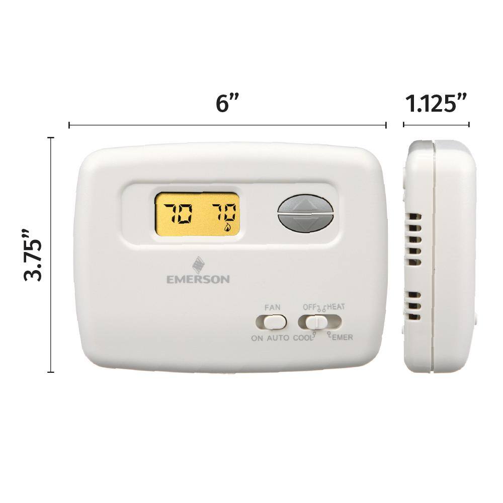 Emerson 70 Series Classic Non-Programmable Heat Pump (2H1C) Thermostat 1F79-111