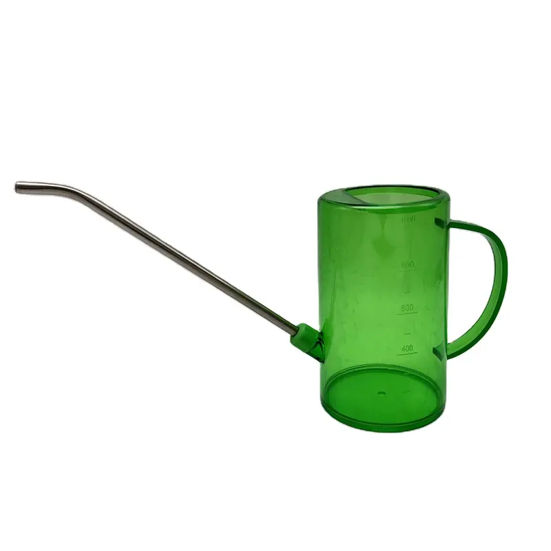 1L plastic watering can for garden use  watering pot with stainless steel long spout  household watering tools