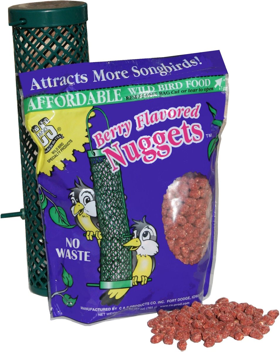 CandS Berry Flavored Nuggets Bird Food， 27-oz bag