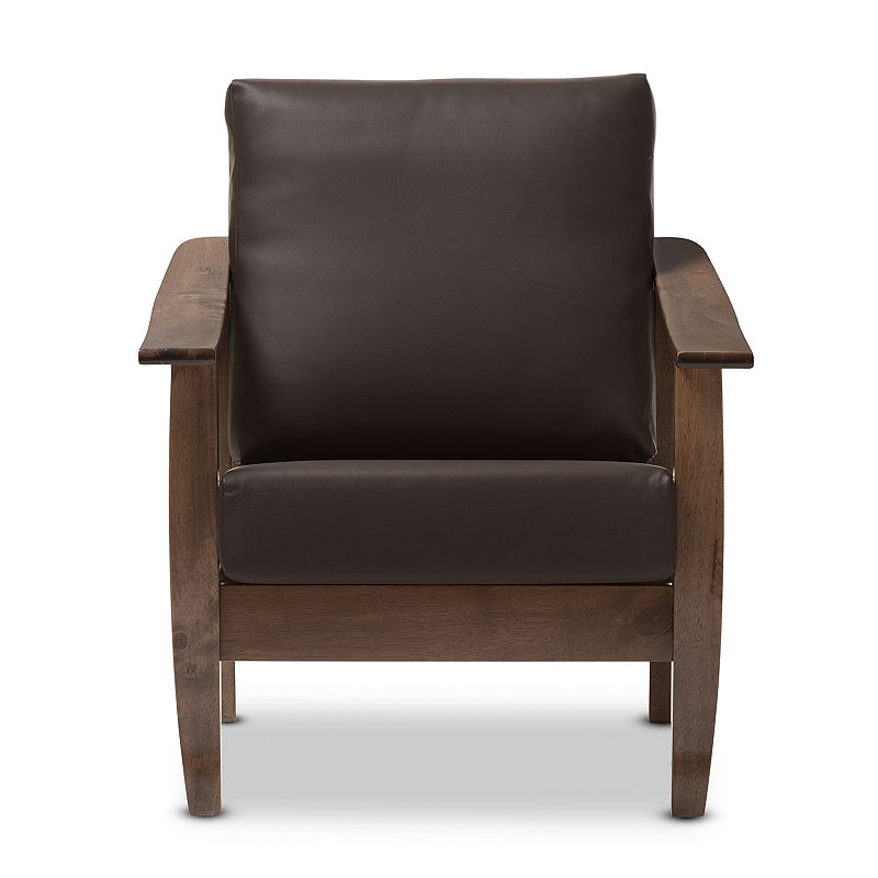 Baxton Studio Pierce Faux-Leather Lounge Chair