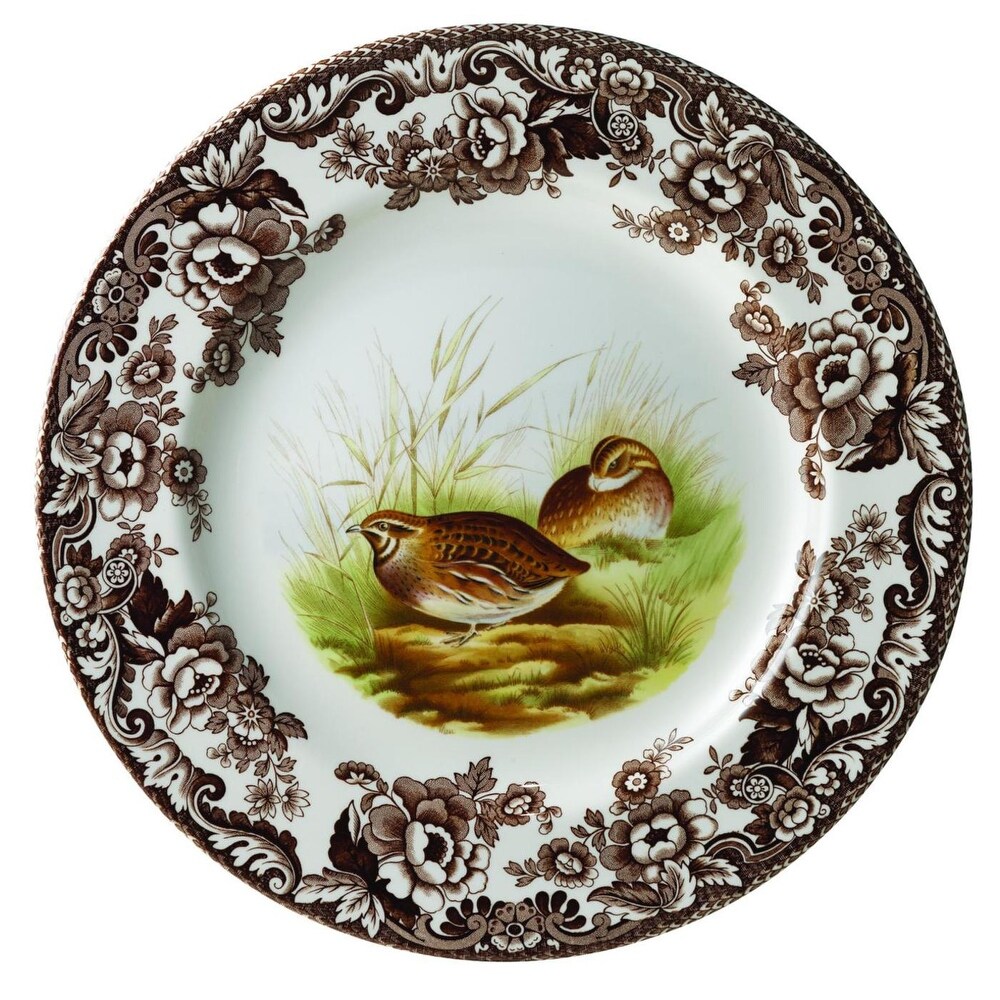 Spode Woodland Dinner Plate Birds Motif   10.5