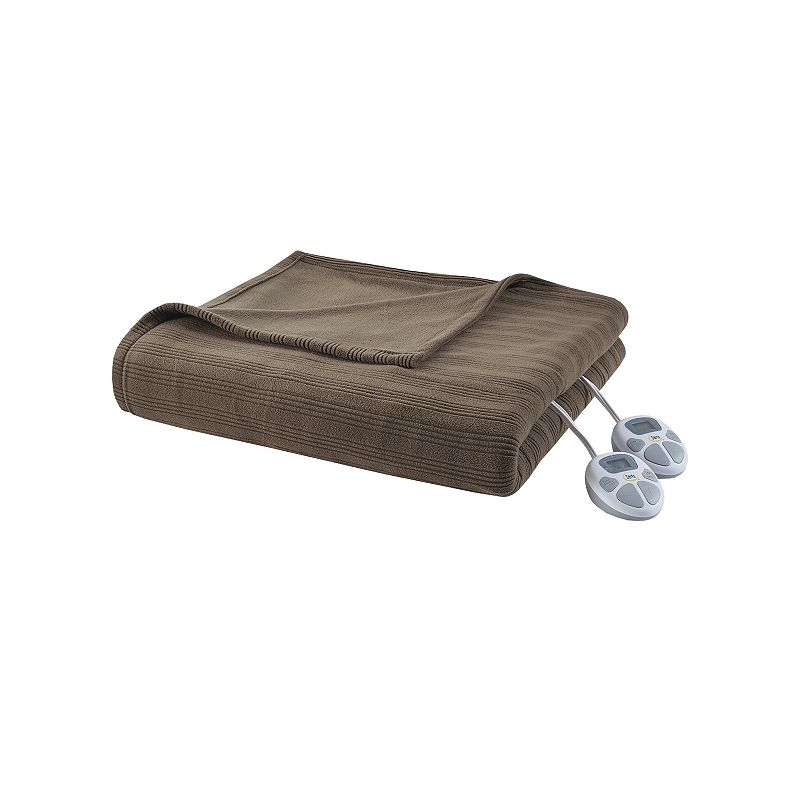 Serta? Ribbed Micro Fleece Heated Electric Blanket