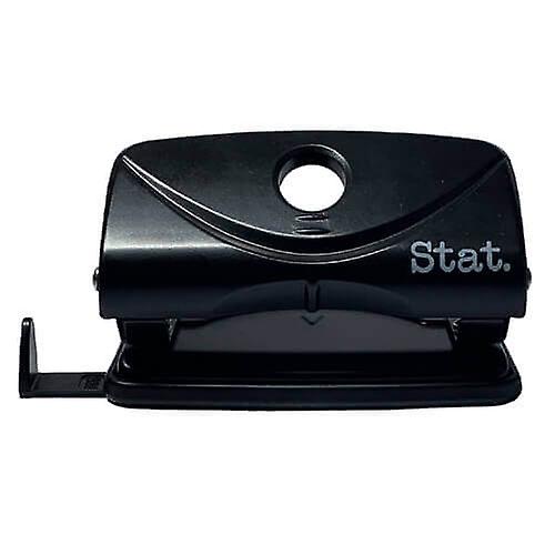 Stat 2 Hole Puncher Small 10 Sheets (Black) (Plastic)