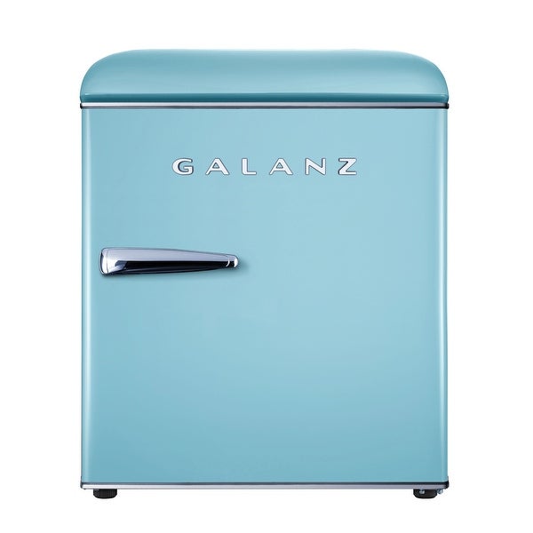 1.7 Cu ft Retro Single Door Mini Fridge， Blue， Estar