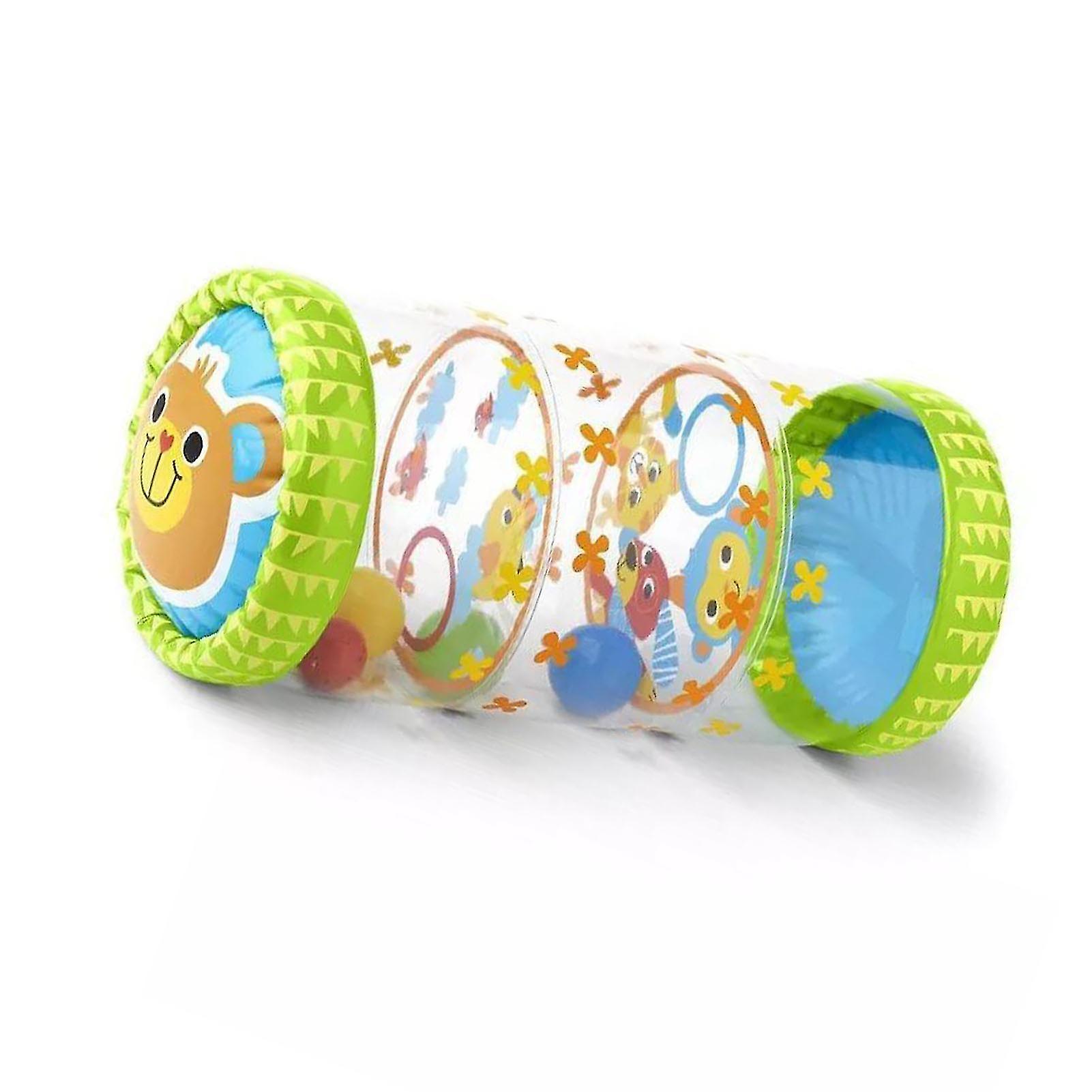 Infant Inflatable Roller PVC Early Development Crawling Toys with Balls and Bells for 3 Months To 3 Years Old Babies