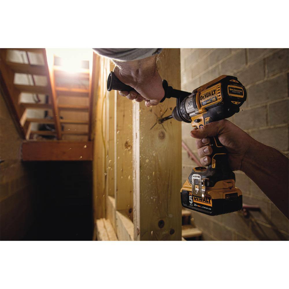 DW 20V MAX XR Cordless Brushless 3-Speed 12 in. DrillDriver and (3) 20V 5.0Ah Batteries and Charger DCD991P2W5B