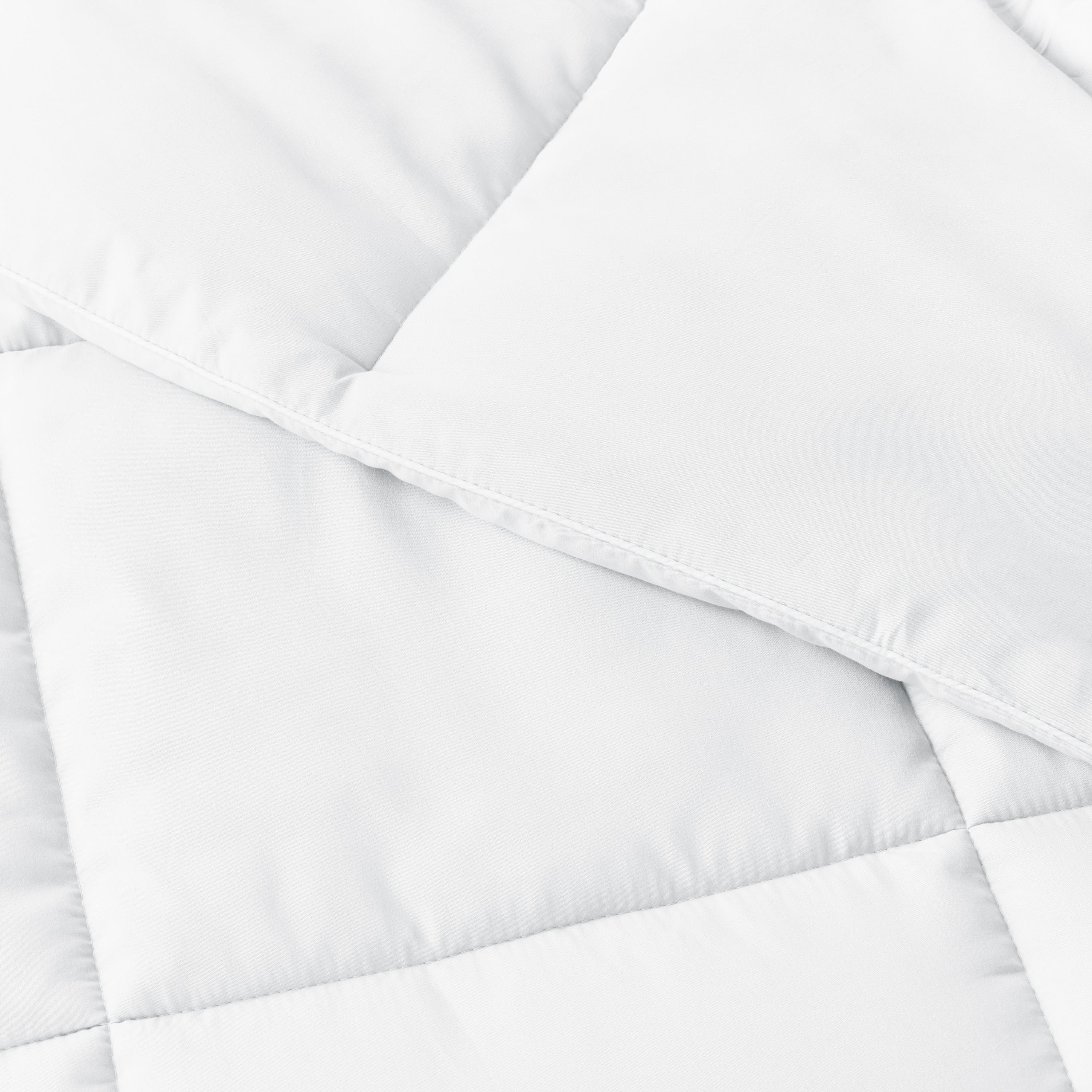 White All Season Alternative Down Solid Comforter， Twin/Twin XL， by Noble Linens