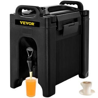 VEVOR Insulated Beverage Dispenser 2.5 Gal Beverage Server Hot and Cold Drink Dispenser Black LRYLJ25GALLON09B3V0