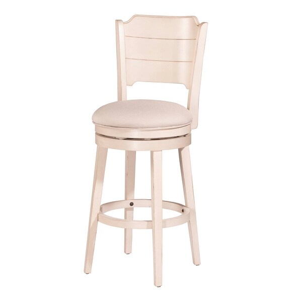 Hillsdale Furniture Clarion Swivel Bar Stool， Sea White - 45.25