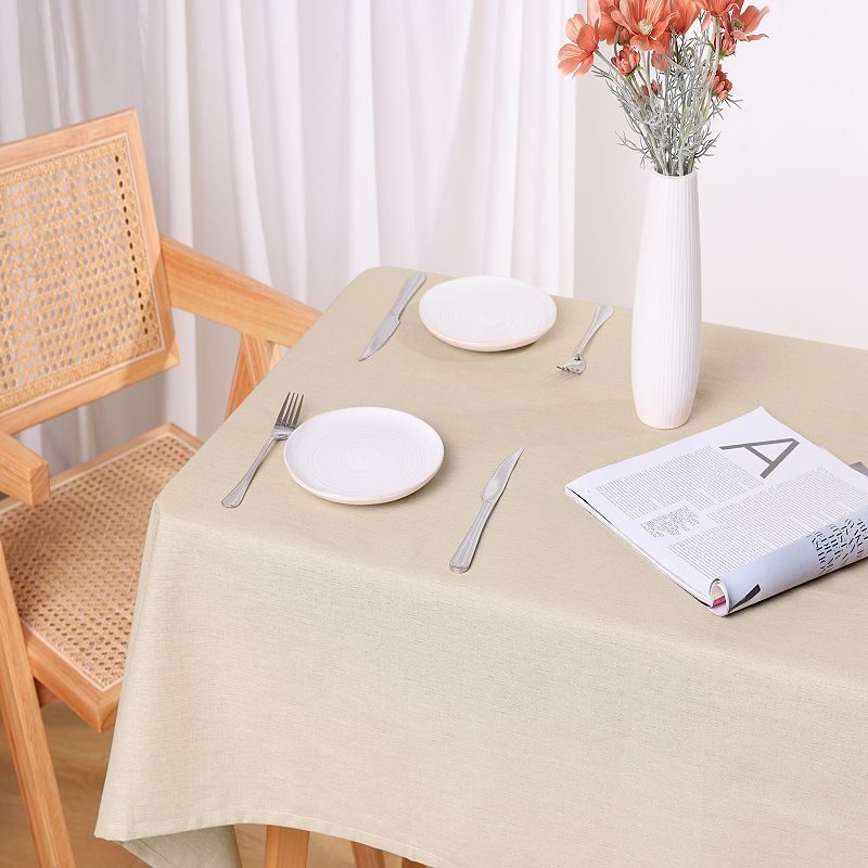 Rectangle Wrinkle-resistant Washable Polyester Linen Table Cover， 35 X 35