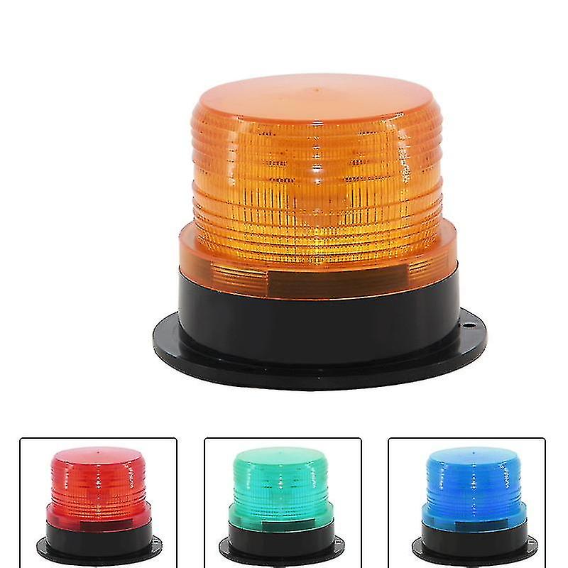 Led Car Warning Light Emergency Light Bulb Amber Flashing Strobe Beacon 12v-24v(1pcs， Yellow)