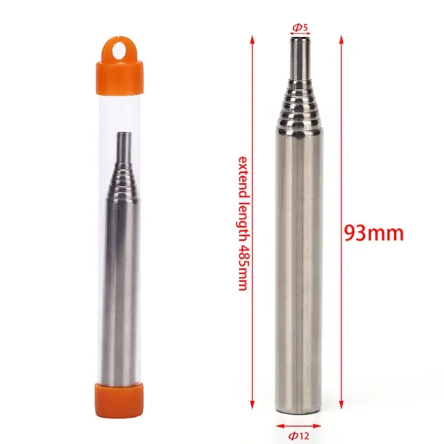 Collapsible Stainless Steel Fire Bellow Outdoor Blow Fire Tube for Picnic Camping Hiking