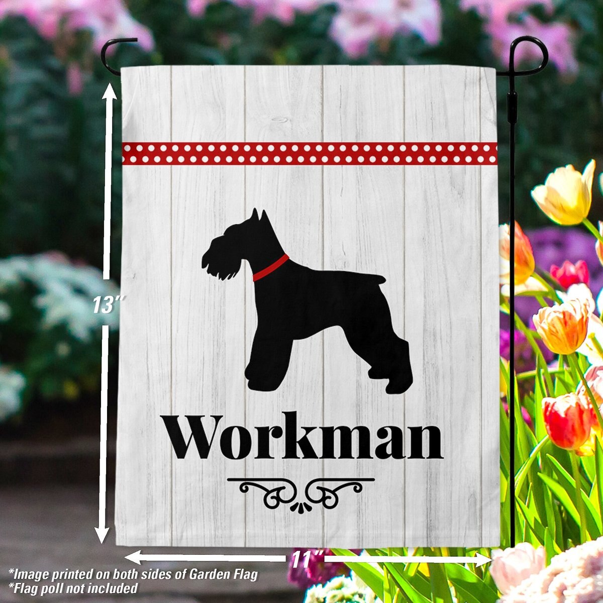 904 Custom Dog Breed Personalized Garden Flag