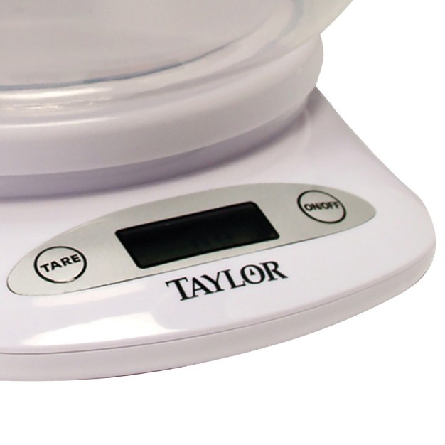 Taylor Precision Products 4 4lb capacity Digital Kitchen Scale With Bowl