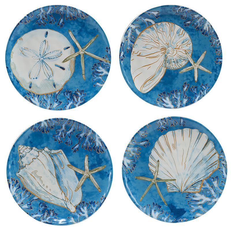 Certified International Playa Shells 4-pc. Dinner Plate Set