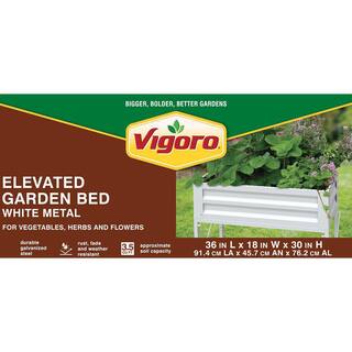 Vigoro Stand Up Steel Raised Garden Planter with Liner 82230HD